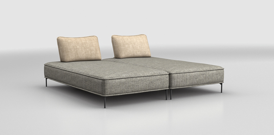 Piavola - linear sofa - modular backrests